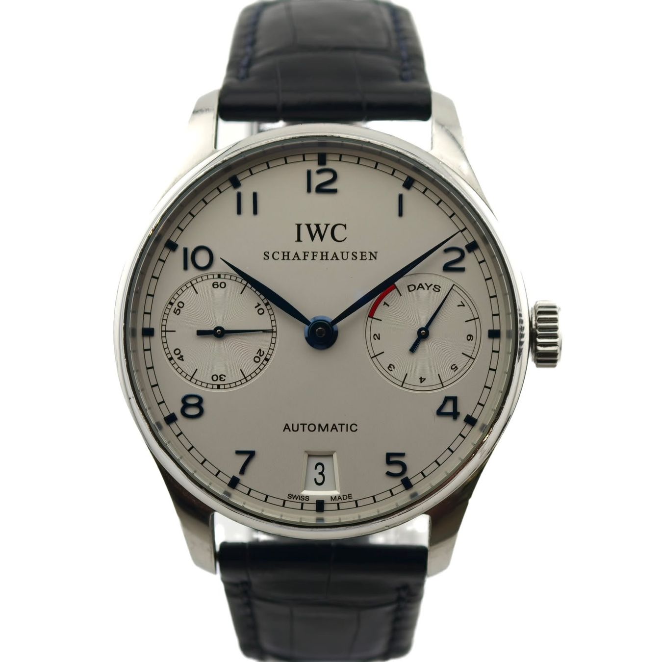 IWC Orologi: IWC Portugieser Automatic 7 Days Silver Dial – Usato da Montreux venduto da CashPay_Montreux