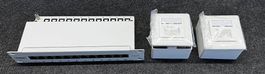 12 port Patch-Panel Cat.6 / 2x Netzwerkdosen RJ45 Cat.6 NEU