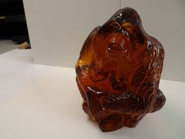 ORANG UTANG; GLASSKULPTUR; SVENSKT GLAS; LIMITED EDITION;