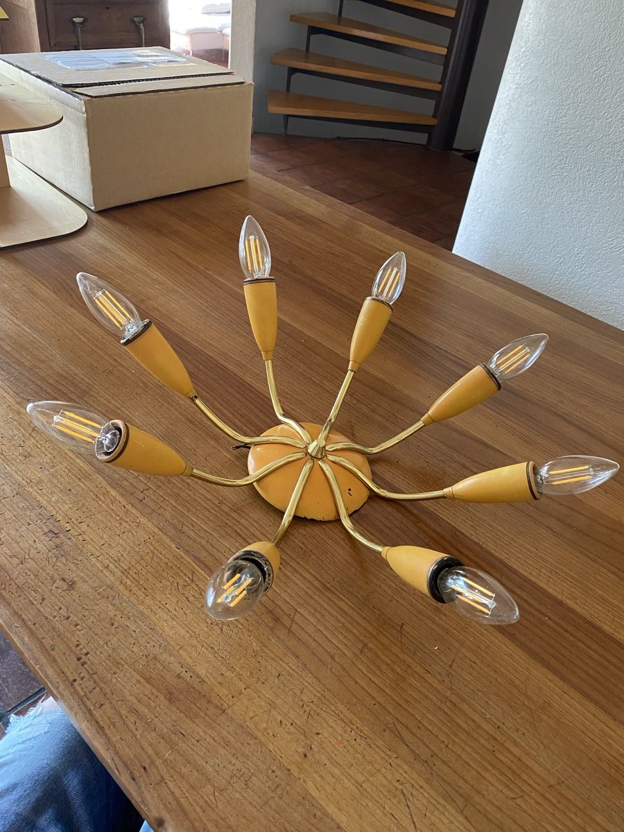 Kronleuchter & Deckenlampen: Sputnik SpaceAge Deckenlampe Spinnenlampe – Gebraucht aus Erlinsbach von Stuntgirl