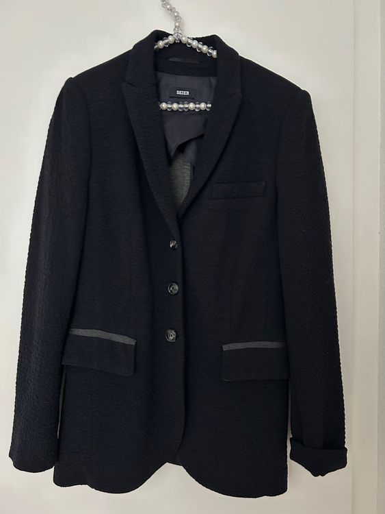 Jacken: Seier Damenblazer elegant Gr.38 Wolle 60% stretch – Gebraucht aus Horn von Resvi