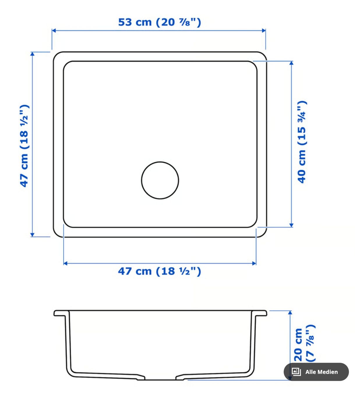 Ikea Lavabi & lavandini: Einbauspüle Keramik Weiss Ikea – Usato da Pontresina venduto da ginger_lemon 2