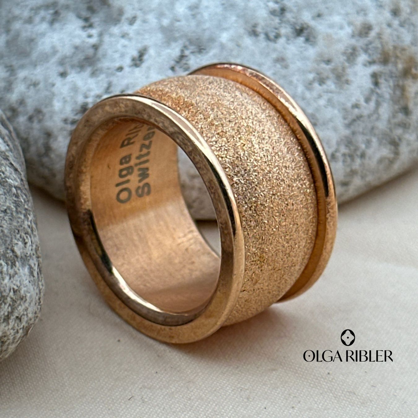 Olga Ribler Ringe: Edelstahl Statement  Ring rosevergoldet Grösse 58 – Neu (gemäss Beschreibung) aus Luzern von Schmuckoutlet 5