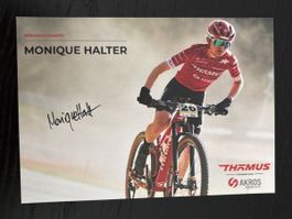 Signierte Autogrammkarte Monique Halter Mountainbike Profi