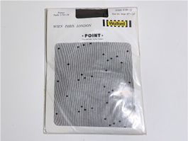 Strumpfhose XL schwarz transparent feine Punkte Wolford