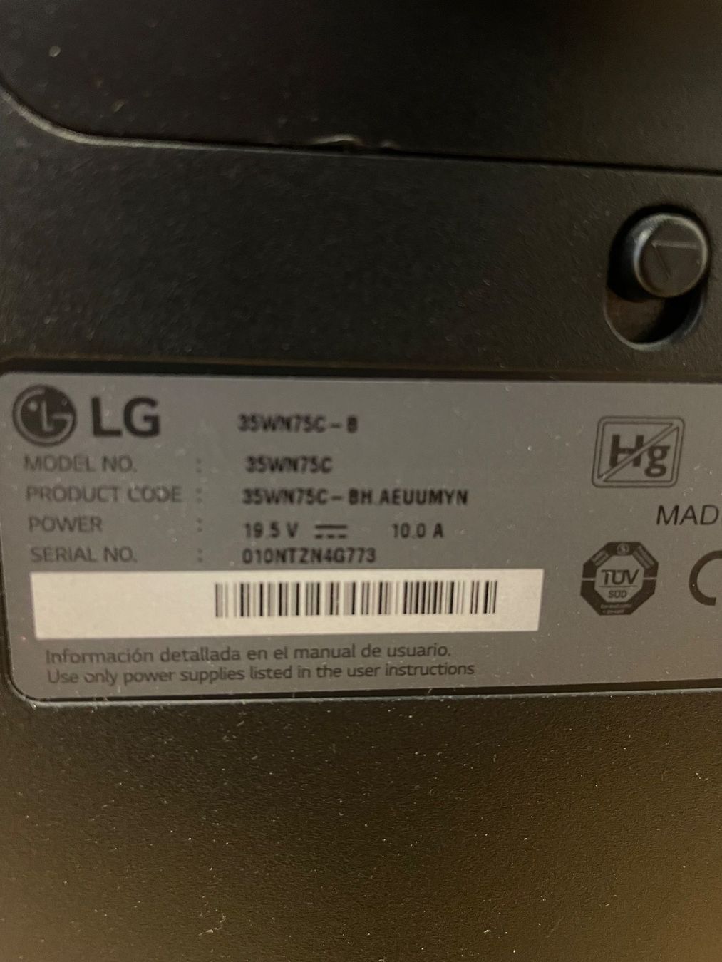 LG Ecrans: LG 35WN75C-B Widescreen Curved – D'occasion à Uster par rephyK 3