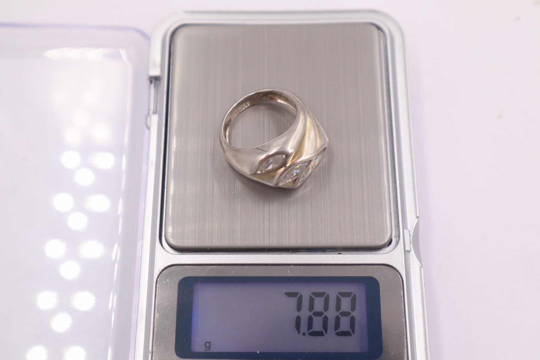Anelli: Silber Designer Ring Damen Vintage mit 3 Cubic Zirconia gr52 – Usato da Baden venduto da TellsKuchenhaus 6