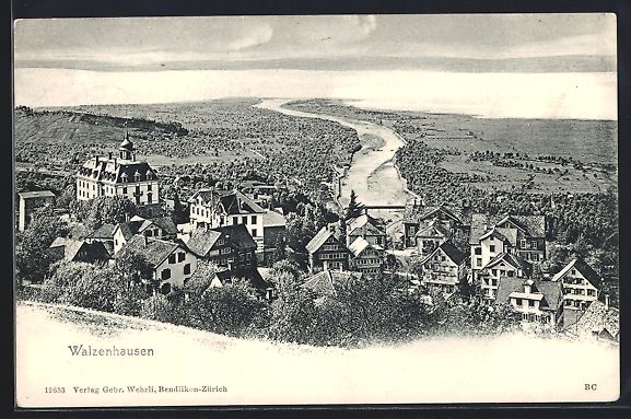 Cartoline postali: Walzenhausen, Totalansicht mit Blick auf – Usato da Berlin venduto da bartko-reher