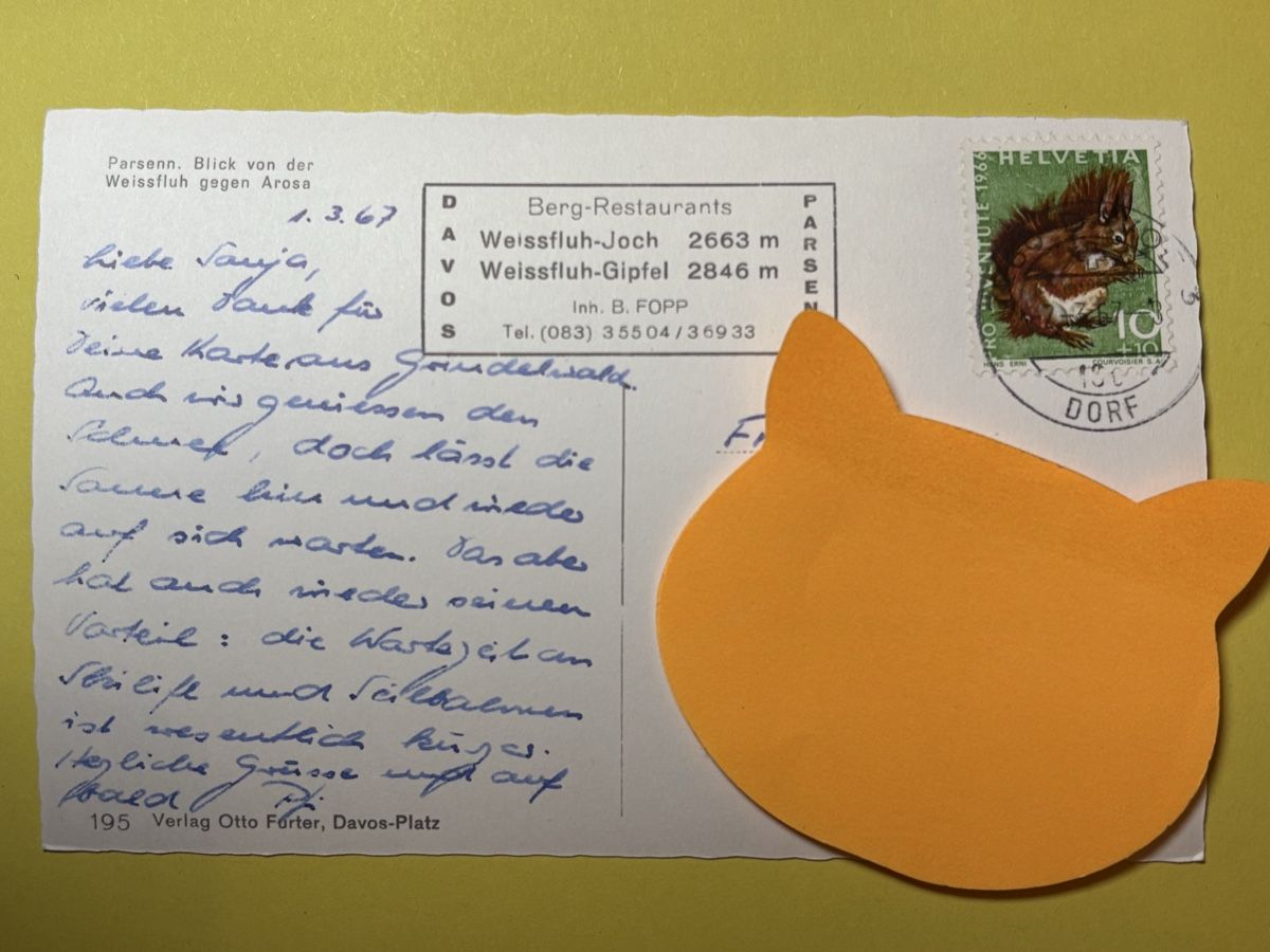 Cartoline postali: AK von Parsenn mit Bergpanorana – Usato da Rümlang venduto da Kartenpost1 1