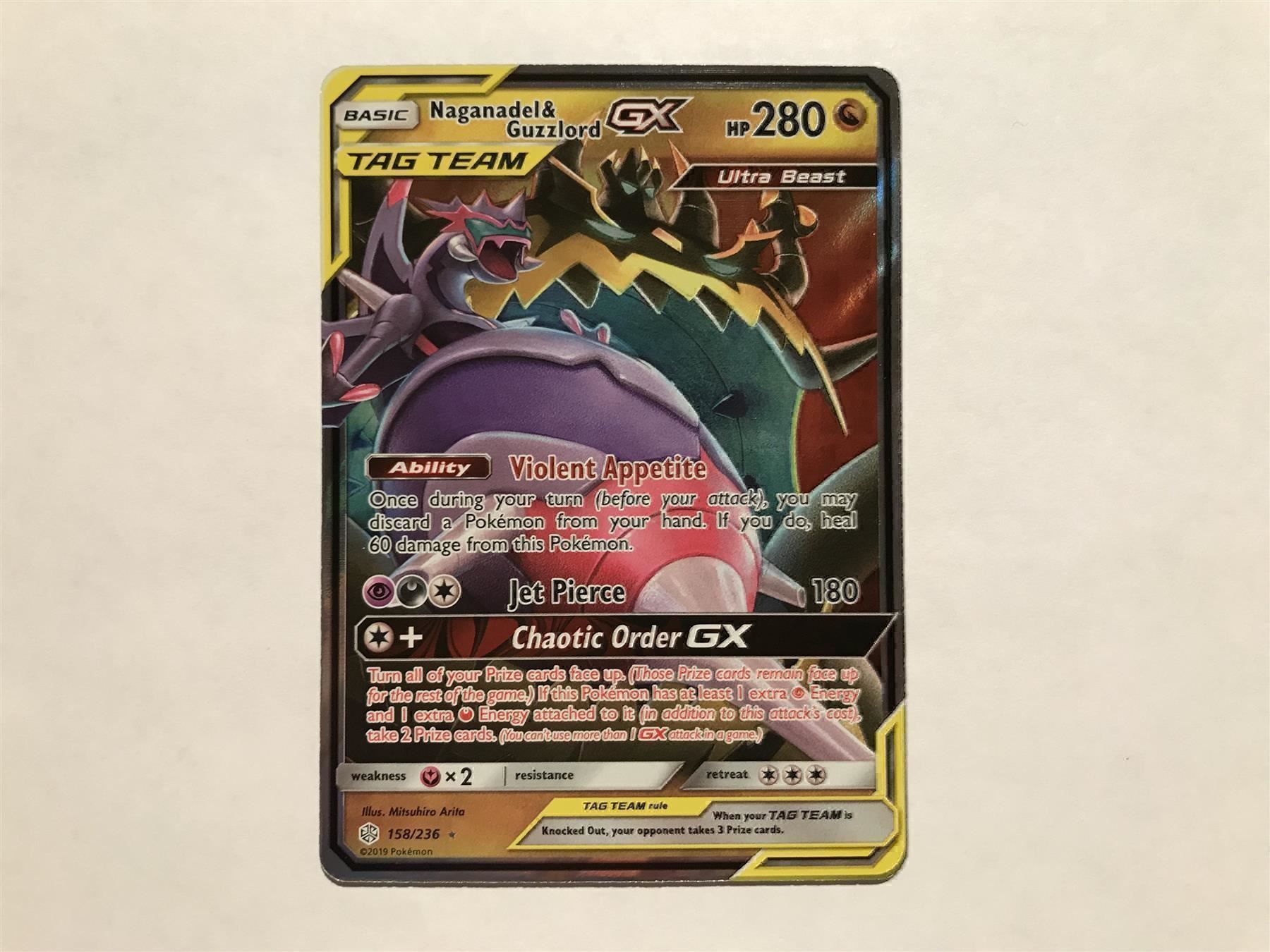 Pokémon Carte collezionabili: Naganadel & Guzzlord GX – Nuovo (secondo la descrizione) da Hagendorn venduto da Pokecollectorch 1