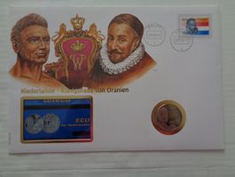 Münzbrief Niederland Königshaus von Oranien mit Taxcard 1992