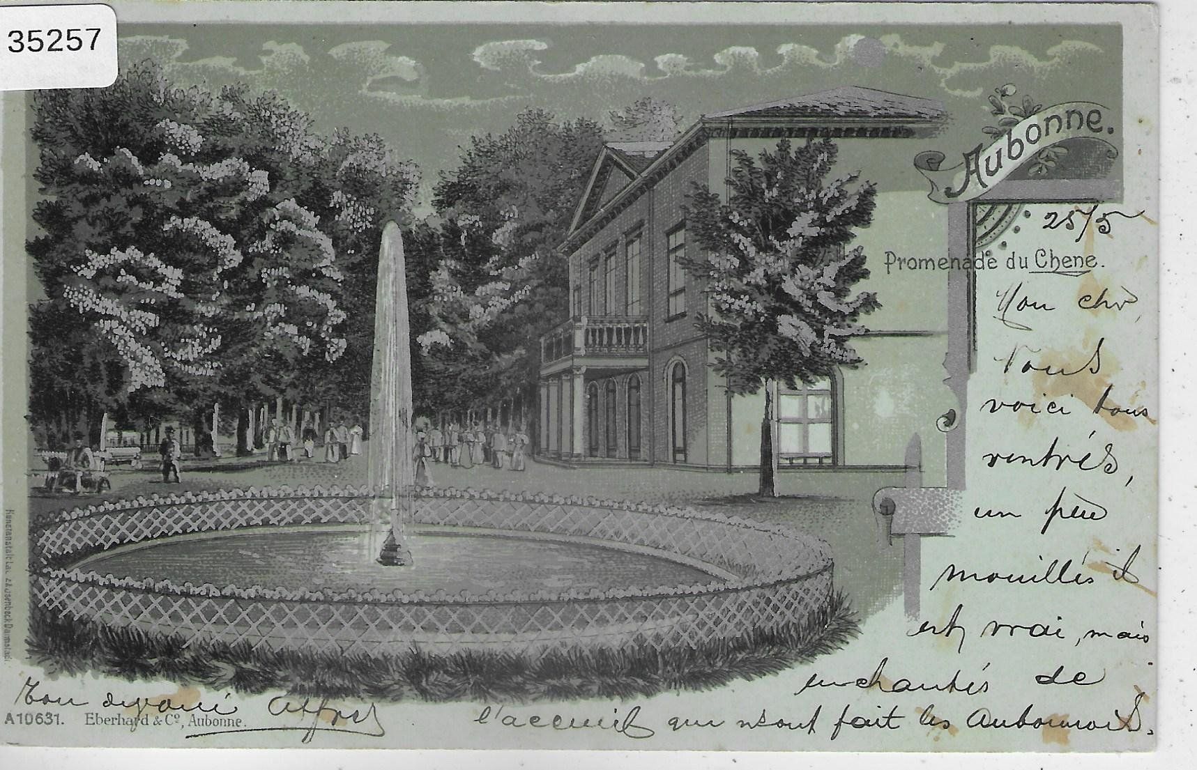 Cartoline postali: Aubonne - Promenade du Chene - Mondschein-Litho – Usato da Ettingen venduto da Kartenplanet