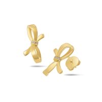 Orecchini in oro giallo 18k con diamanti naturali
