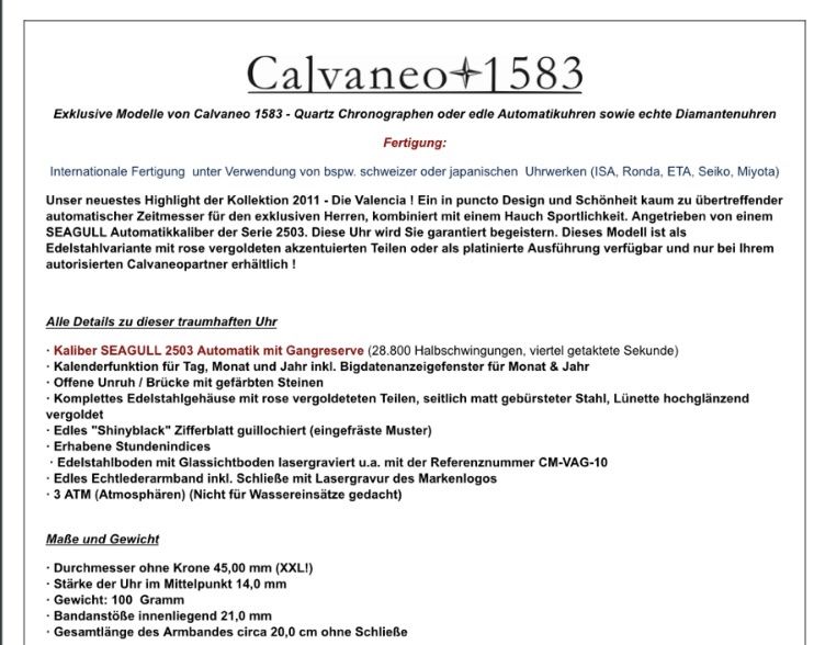 Bracciali & Braccialetti: NEU!! Calvaneo+1583 Modell Valencia – Nuovo (secondo la descrizione) da Sursee venduto da rut_k5z5 7