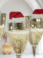 Weihnachts becher Karte Weihnachts mütze Weinglas Dekor