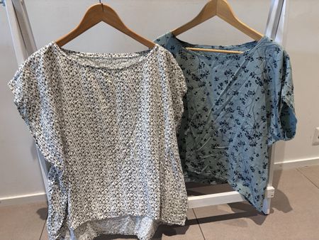 2x Viskose (Blusen) Shirt Gr. L