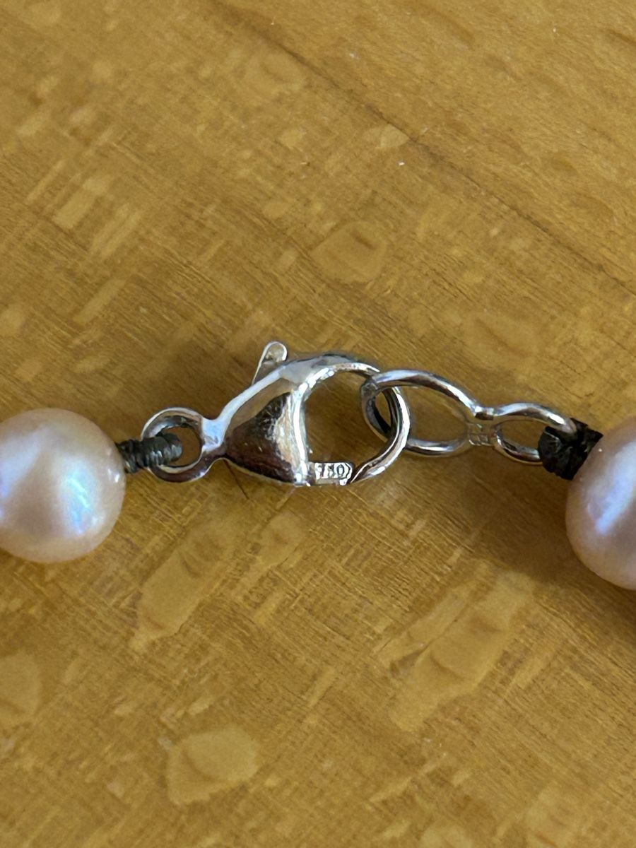 Bucherer Catenine: Echtes Perlenhalsband, grau-rosé Zuchtperle – Nuovo (secondo la descrizione) da Lupsingen venduto da fabi11e 3