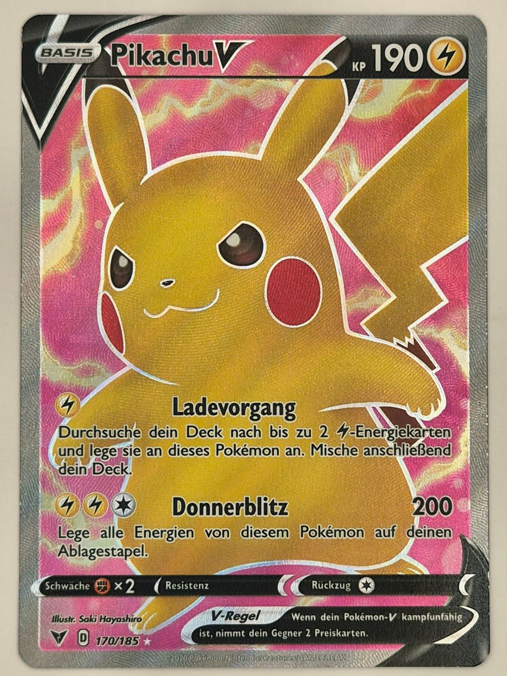 Pokémon Carte collezionabili: Pikachu V / Farbenschock / Vivid Voltage / VIV 170 – Nuovo (secondo la descrizione) da Arni AG venduto da PokemonCardsStore