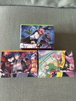 3 boites pokemon avec dresseur et son pokemon 
