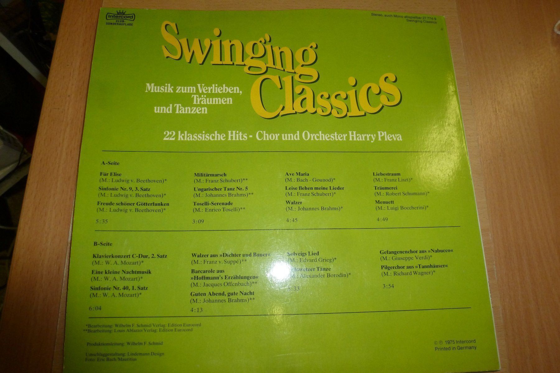 Dischi in vinile: Swingung Classics Chor Orchester H Pleva – Usato da Emmen venduto da newdeal1970 4