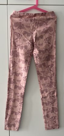 Mädchen Leggings rosa mit Vogelmuster Grösse 146 von Loudly