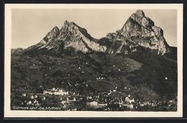 AK Schwyz, Ortsansicht mit den Mythen
