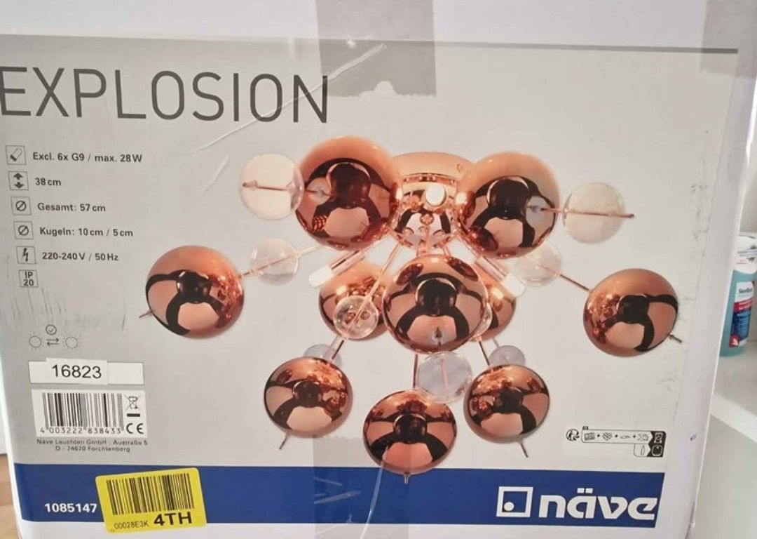 Lampadari & plafoniere: Nave Deckenlampe Explosion Kupfer Kugeln 57cm neu – Nuovo e nell'imballaggio originale da Zürich venduto da Lili.bp 1