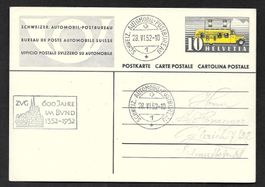 Postkarte A. 582 600 Jahre Zug im Bund 28.6.1952