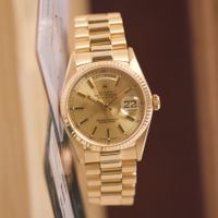 Rolex Day Date 36/18038/ 1987/ Champagne Dial/ Rolex Serv'21