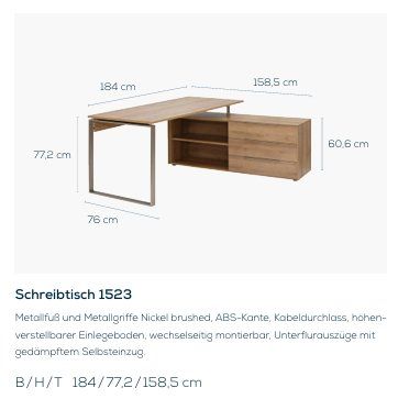 Bureaux: Maja Möbel - moderner Schreibtisch mit Container – D'occasion à Pfäffikon ZH par rkuendig01 3