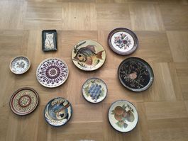 Dekorative Keramikteller, Handarbeit