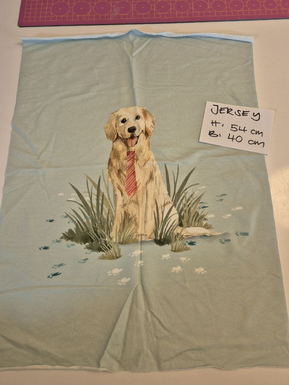 Tissus: Jersey Stoff Panel Golden Retriever – Neuf (Voir description) à Wynigen par La_Talpa