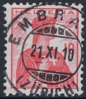 EMBRACH (ZÜRICH) 21.XI.10 - Vollstempel auf Helvetia