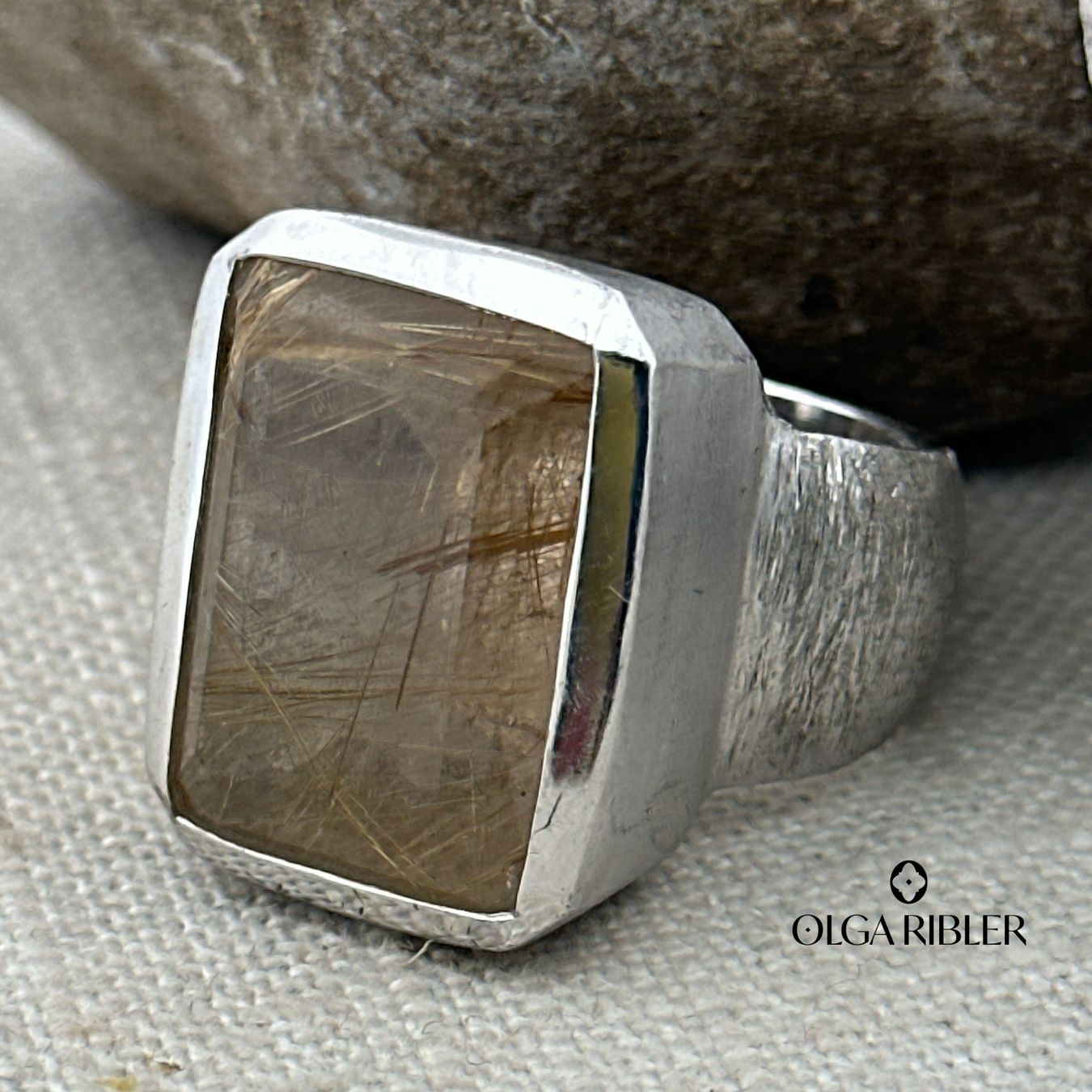 Olga Ribler Anelli: Unikate Silber Ring 925 mit Rutilquarz Grösse 58 – Nuovo (secondo la descrizione) da Luzern venduto da Schmuckoutlet 3