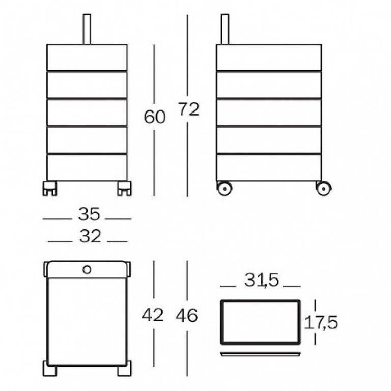 Magis Banconi: Magis 360 Rollcontainer weiss/weiss – Usato da Kriens venduto da manu.jakobs 1