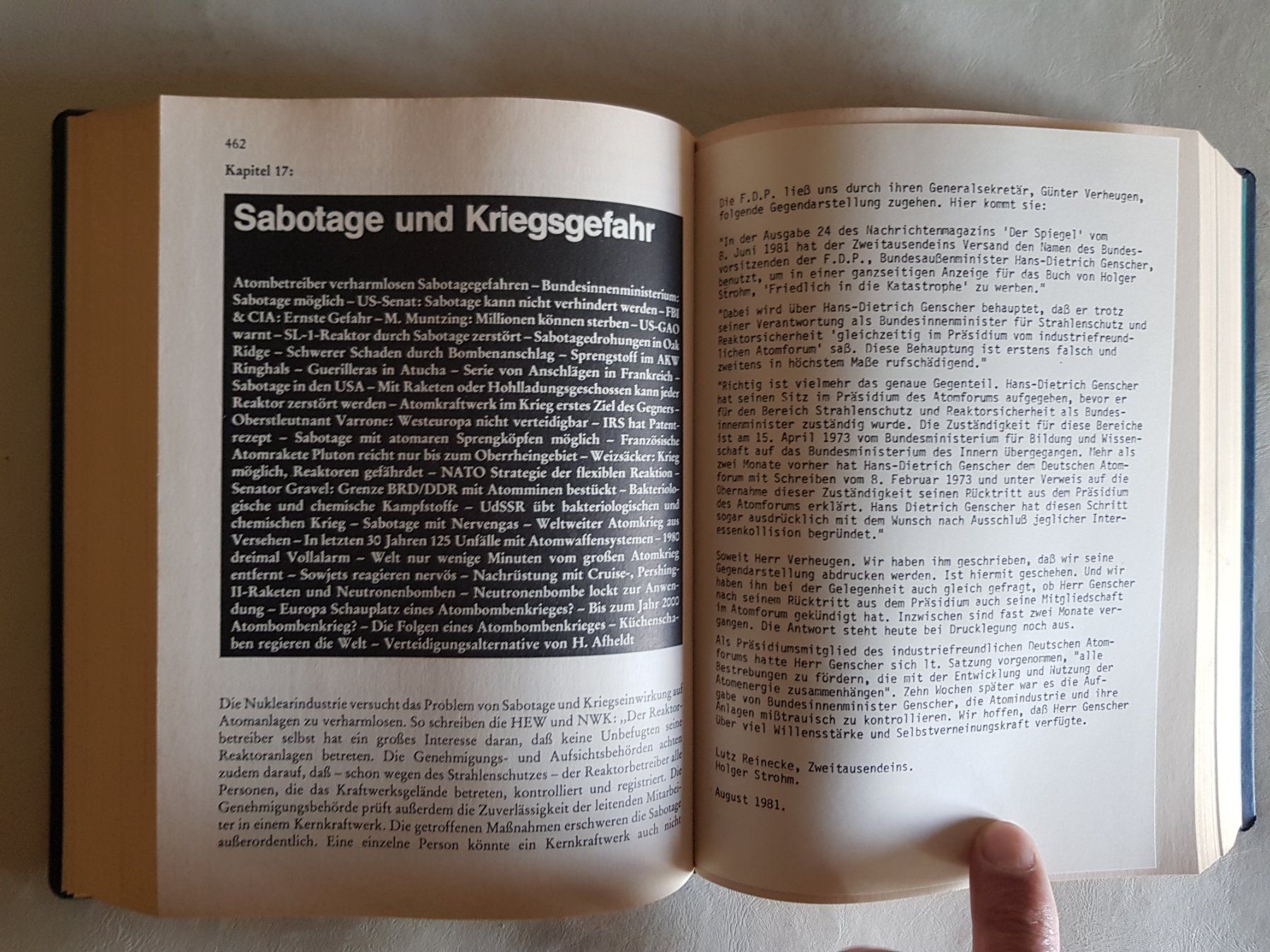 Libri: Holger Strohm - Friedlich in die Katastrophe - 1981 – Usato da Walterswil BE venduto da Lonitti 3