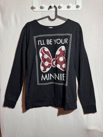 Schwarzer Disney Minnie Maus Pullover Gr. L