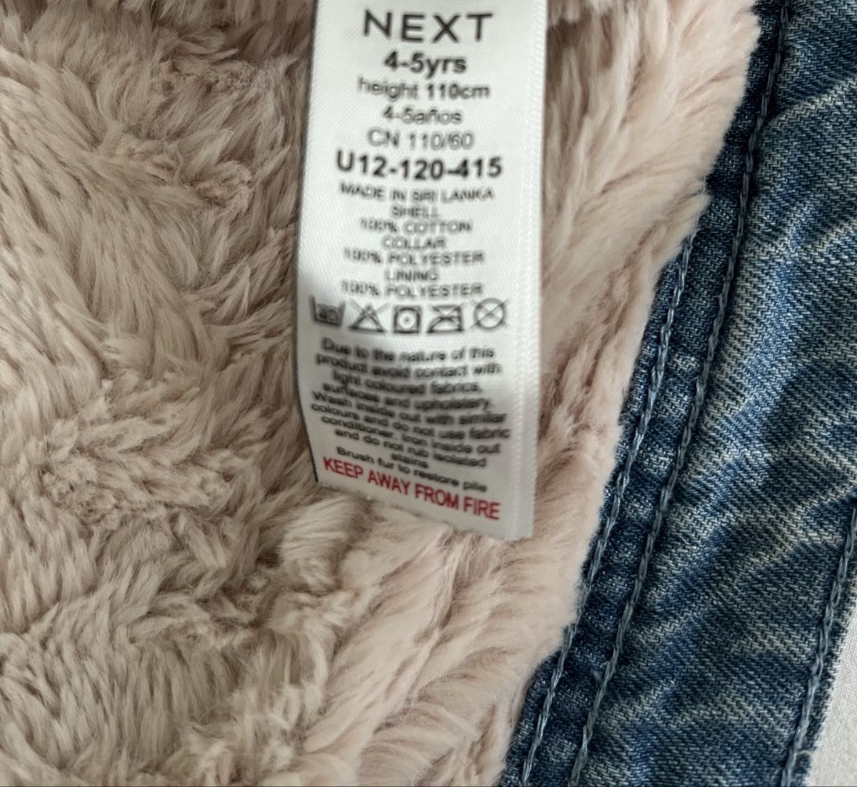 Next Giacche & Cappotti: Next Jeansjacke mit Teddyfell Gr. 110 – Usato da Zollikon venduto da malena82 3