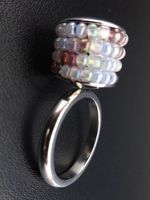 Schöner Opulenter Swatch Ring "Jonction" Bunt