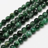 Jade Malaysia Perlen 4mm facettiert grün, 1Strang