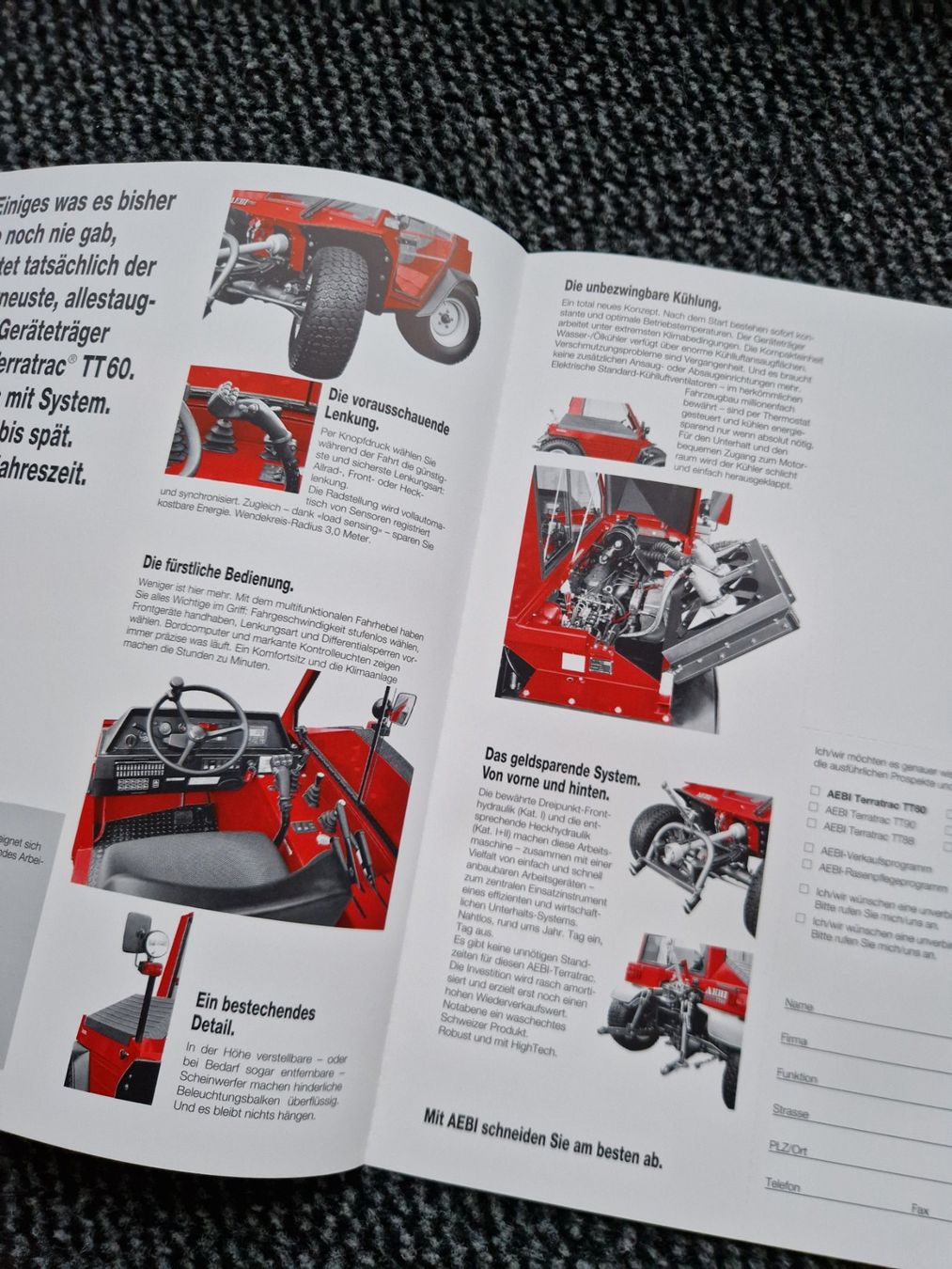 Aebi Trattori: Original Prospekt Aebi Terratrac TT60 – Usato da Dürnten venduto da Bachtel84 1