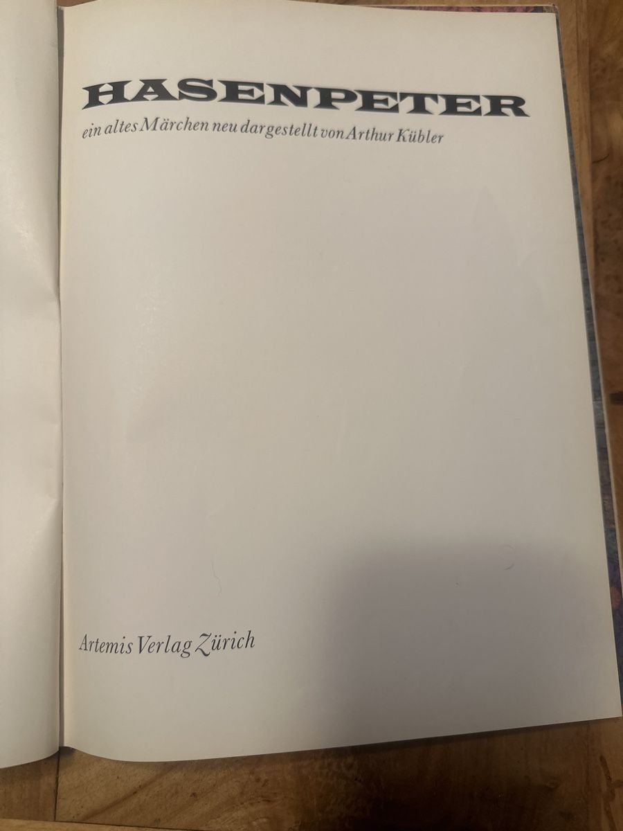 Libri: Hasenpeter Kinderbuch von Arthur Kübler Märchen – Usato da Frauenfeld venduto da aluma14 1