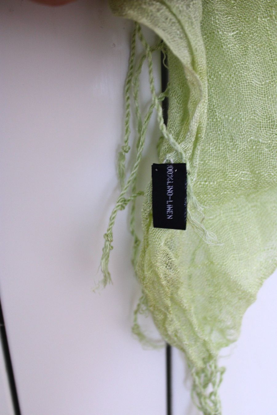 Foulards & écharpes: Grüner Leinen Schal, – D'occasion à Locarno par madame-tus-sauds 3
