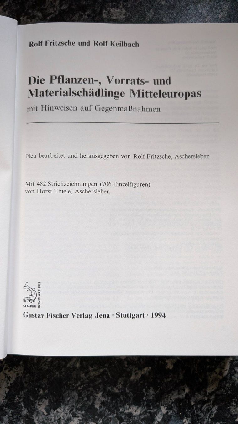 Libri: Die Pflanzen-, Vorrats- und Materialschädlinge Mitteleuropas – Usato da Köniz venduto da grar 3