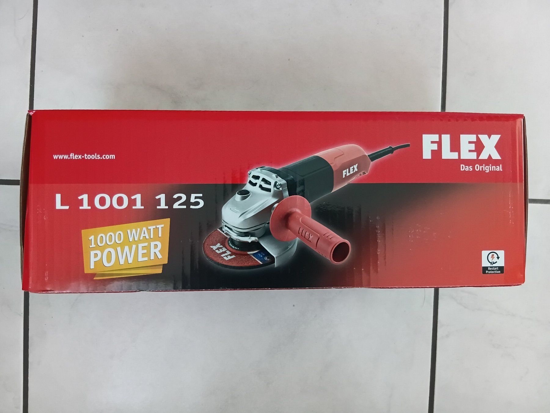 Flex Schleifen & Polieren: Winkelschleifer FLEX Mod. L-1001-125, neu, mit Scheiben – Neu und originalverpackt aus Igis von lebi