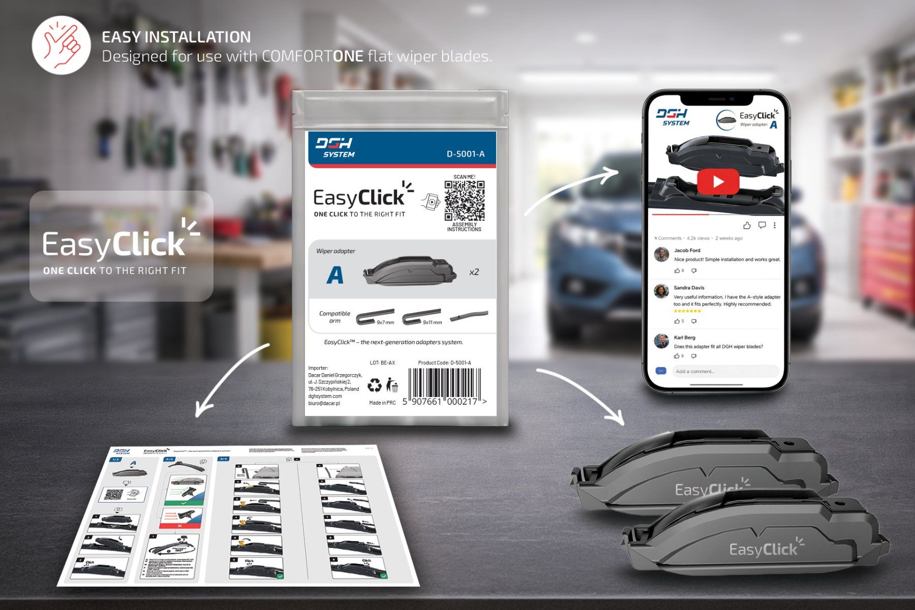 Tutti pezzi di ricambio auto: Scheibenwischer Ford Grand C-Max Minivan DXA 2010-03.2015 – Nuovo e nell'imballaggio originale da Röthenbach Hbsee venduto da DGHSystem-store 6