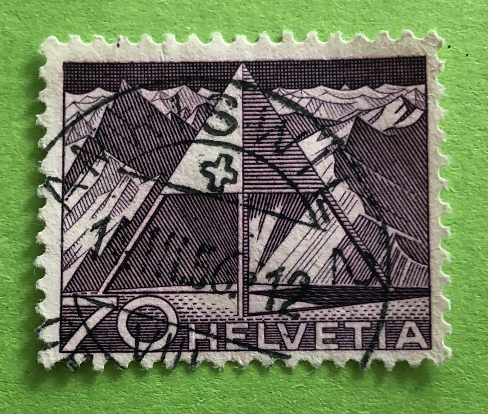 Tutti i francobolli: Nr.308 mit Stempel Triangulationspunkt Technik und Landschaf – Usato da Aarau venduto da Billa007