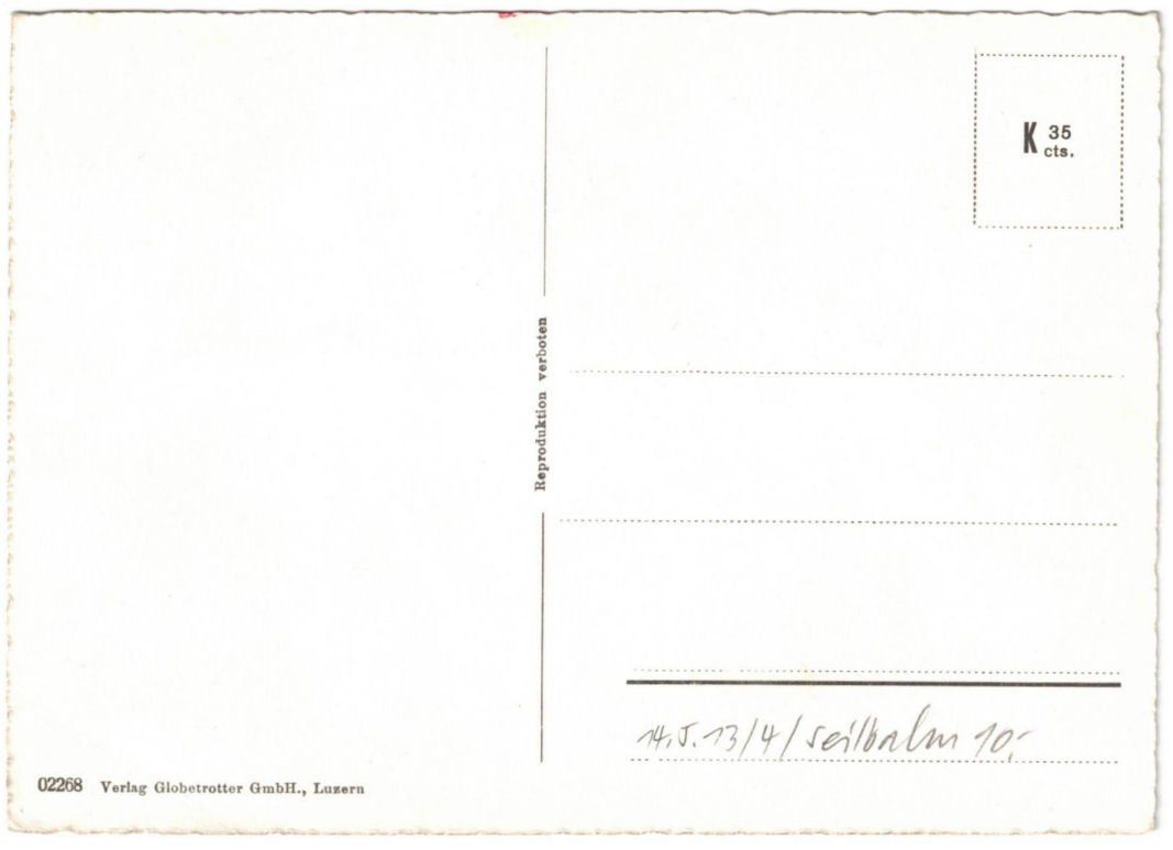 Cartoline postali: Engelberg - Luftseilbahn Gerschnialp--Trübsee – Usato da Binningen venduto da Mountainrider 1