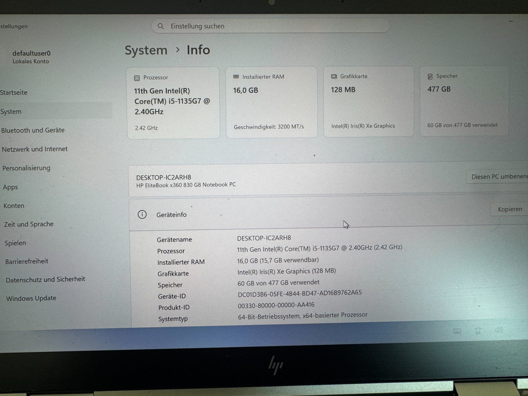 Hewlett Packard Notebooks: HP EliteBook x360 830 G8 Notebook PC 16 GB RAM – Gebraucht aus Bern von Lorenzo3027 2