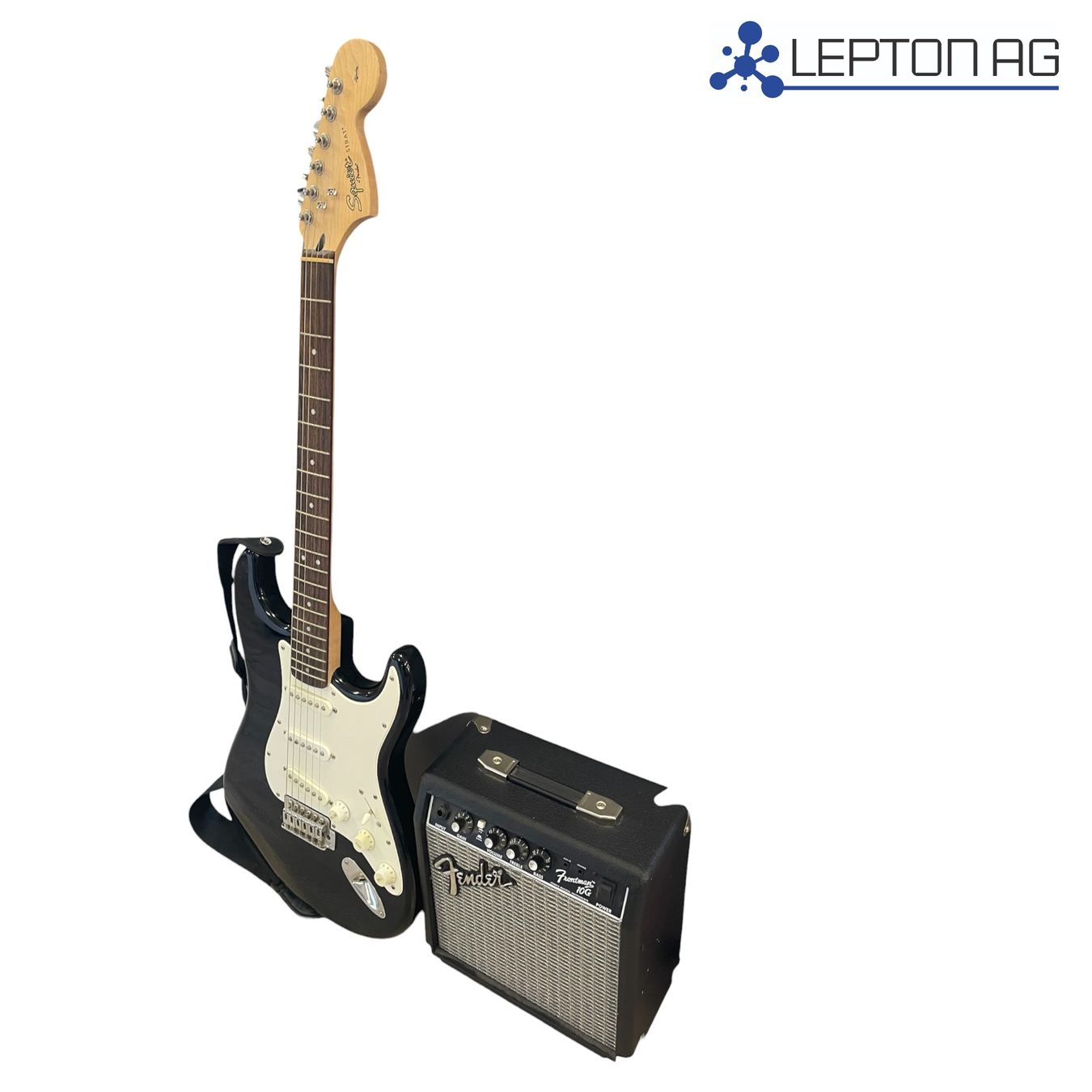 Fender Musikinstrumente: Fender Squier Stratocaster Affinity E-Gitarre mit Verstärker – Gebraucht aus Niederdorf von LeptonAG